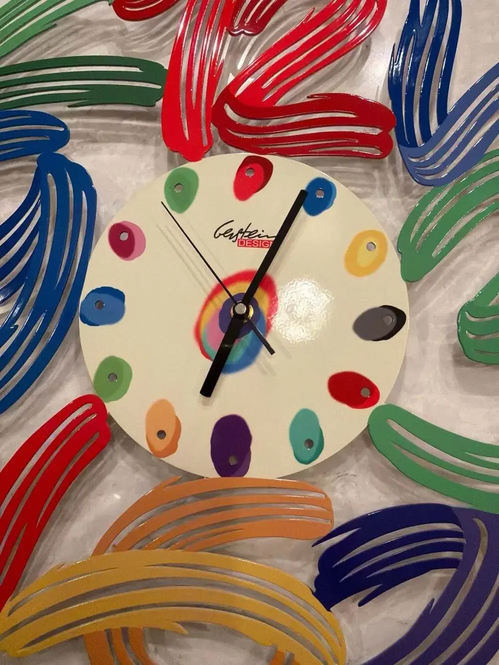 David Gerstein Art Time Laser Cut Metal Decorative Wall Clock